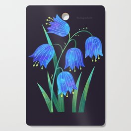 Colorfull bluebell flower illustration Cutting Board