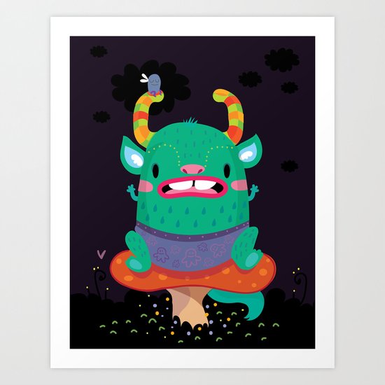 Monster of the night Art Print