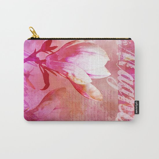 Magnolia flower pink orange Carry-All Pouch