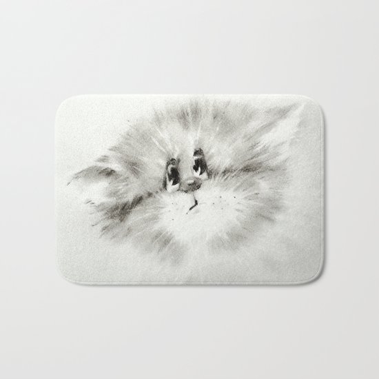 Surprised kitty Bath Mat