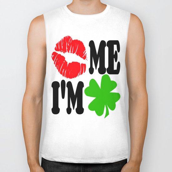 Kiss Me I'm Irish Biker Tank