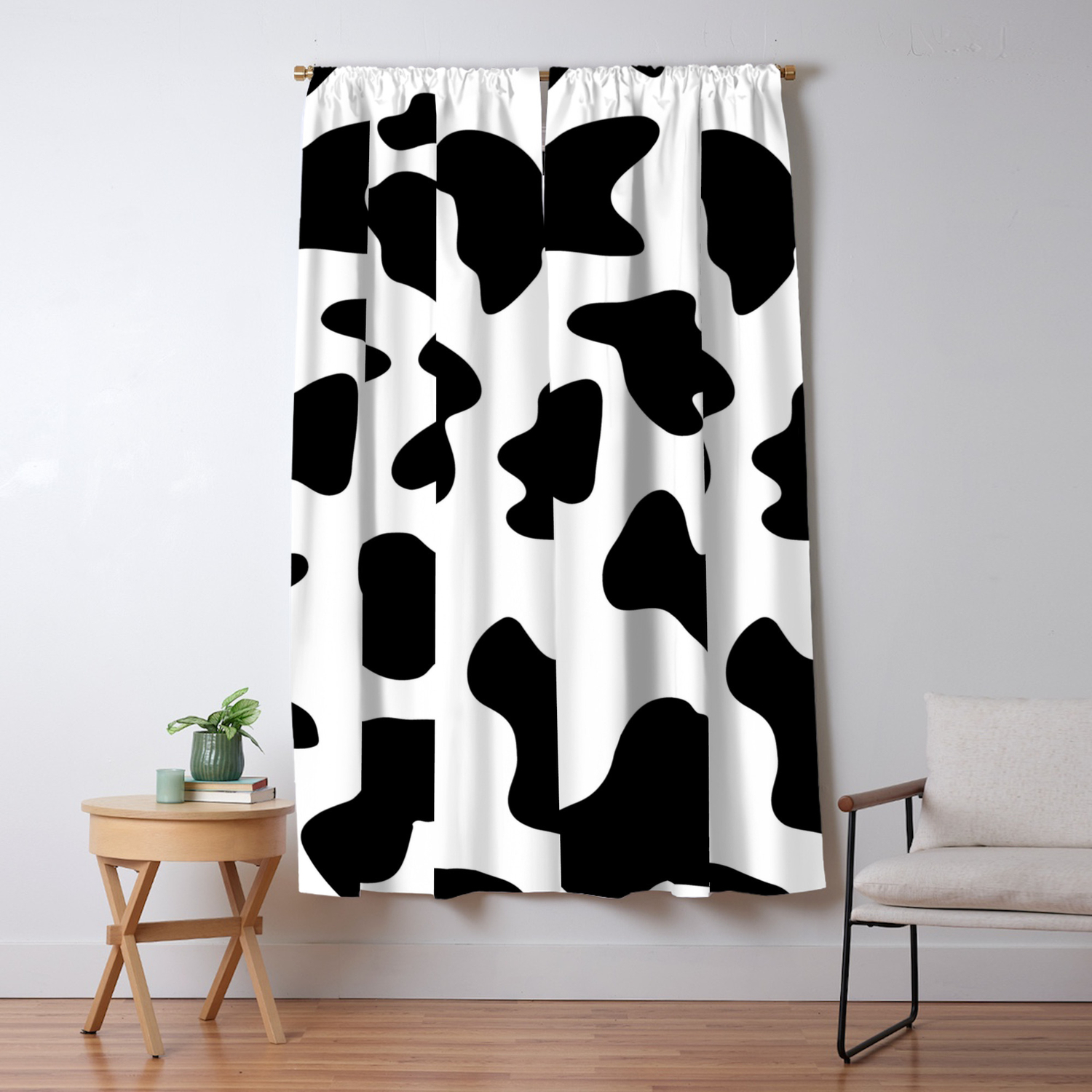 Black And White Ranch Farm Animal Cowhide Western Country Cow