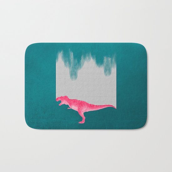DinoRose - pinky tyrex Bath Mat