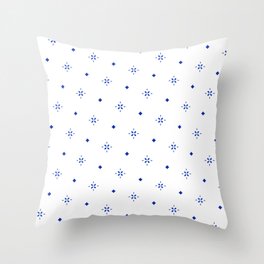 Dainty Delft Granny Dot Throw Pillow