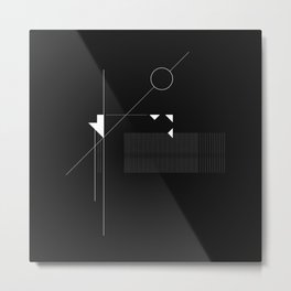 RIM UNREAL Metal Print | Digital, Mnml, Composition, Minimal, Black And White, Graphicdesign, Abstract, Glyph 