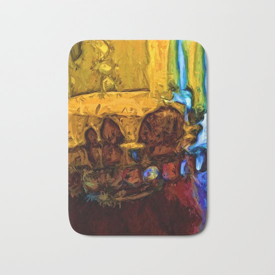 Cake with Yellow Icing Bath Mat