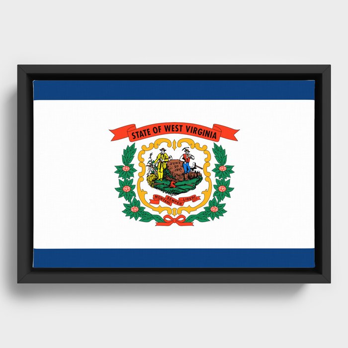 flag of West Virginia Framed Canvas