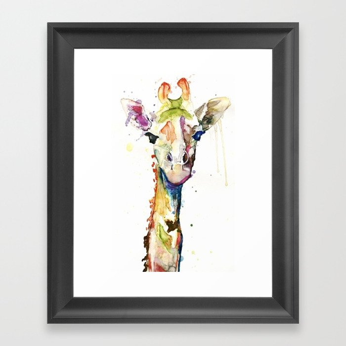 Giraffe Dreams Framed Art Print