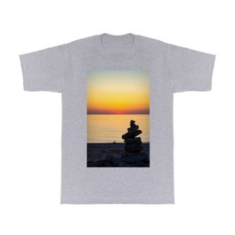 Lake Huron Sunrise 3 T Shirt | Huron, Sand, Beach, Michigan, Photo, Color, Riverstonegallery, Greatlakes, Stack, Sunrise 