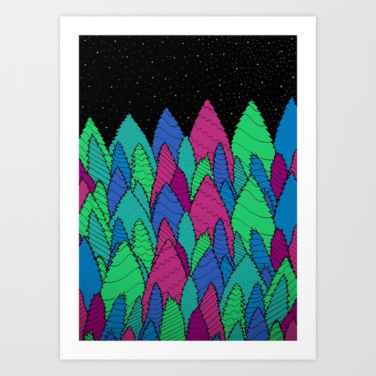 Night Forest Art Print