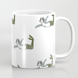 Mermaid Cat Motif Coffee Mug