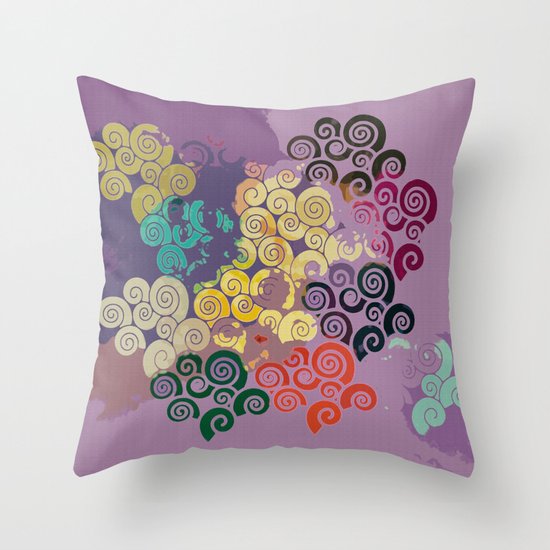 Scroll Shells Throw Pillow