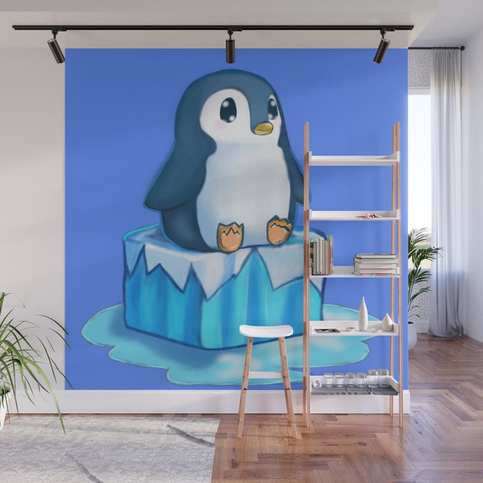 Penguin on Ice Wall Mural