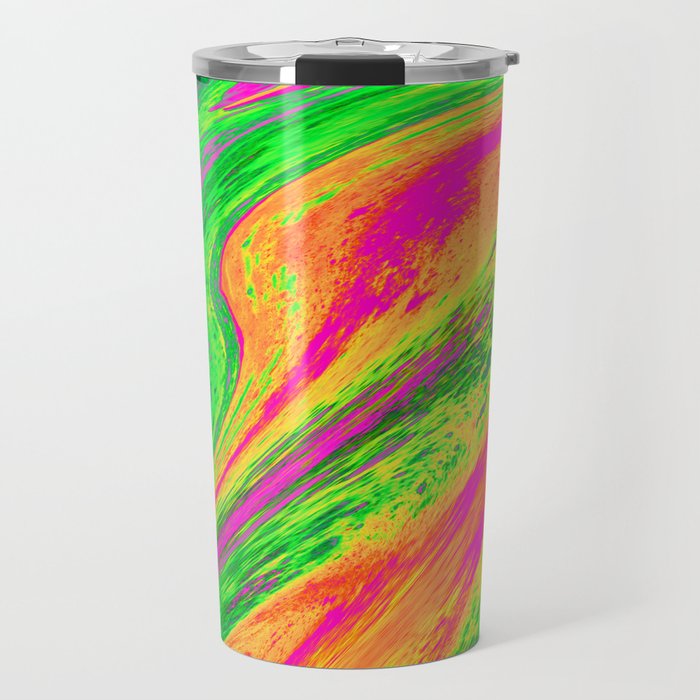 Neon Liquid Flow Travel Mug