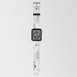 Chinoiserie pattern with dragons, bats, pagodas Apple Watch Band