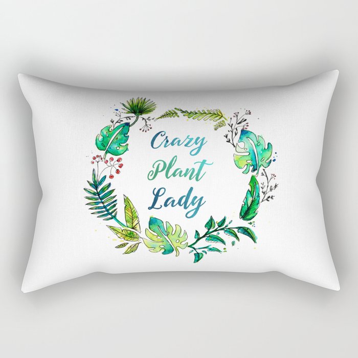 Crazy Plant Lady Rectangular Pillow
