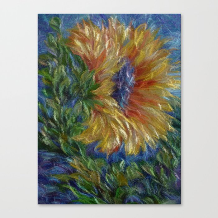Sunflower Painting Canvas Print By Olenaart Society6