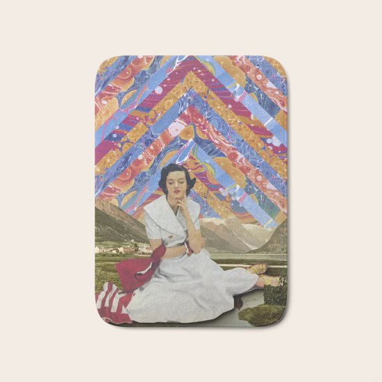 Psychedelic sky Bath Mat