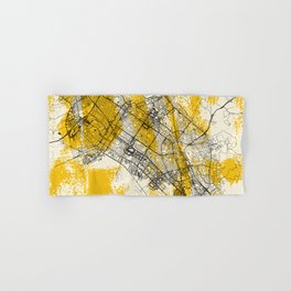 Fremont - USA - City Map in Yellow Hand & Bath Towel