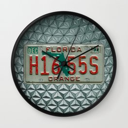 Orange County Florida Tag Automotive Car License Plate Wall Clock