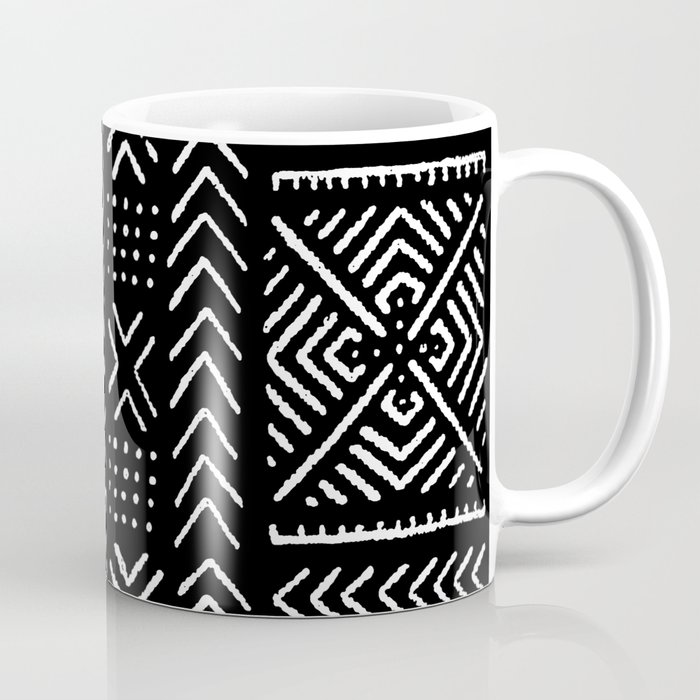 Line Mud Cloth // Black Coffee Mug