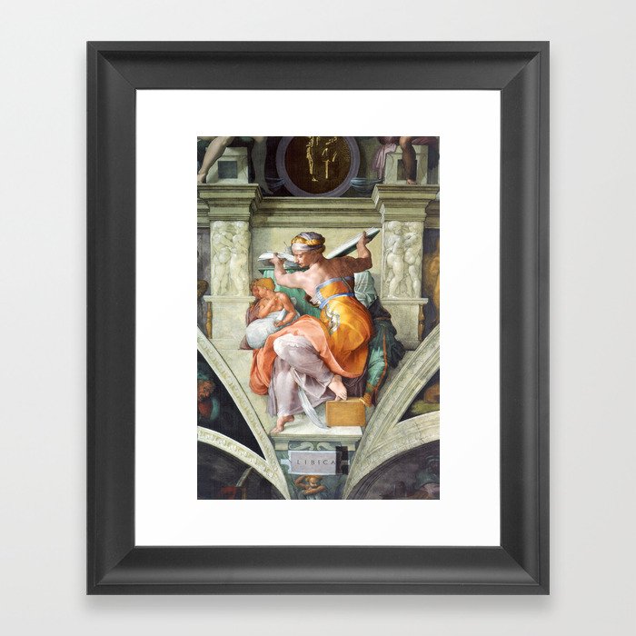 Michelangelo - Libyan Sibyles Framed Art Print