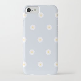 Cute Flowers Blue Background iPhone Case
