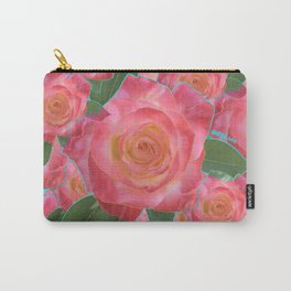 Pink Rose Pattern Carry-All Pouch