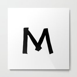 M Monogram (Hand 2) Metal Print | Mindy, Myrna, Maryam, Graphicdesign, Mariacamila, Melinda, Maite, Michael, Matt, Monserrat 