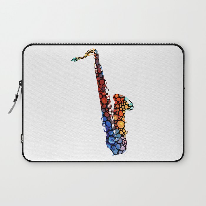 Colorful Saxophone Art Sax Music Laptop Sleeve