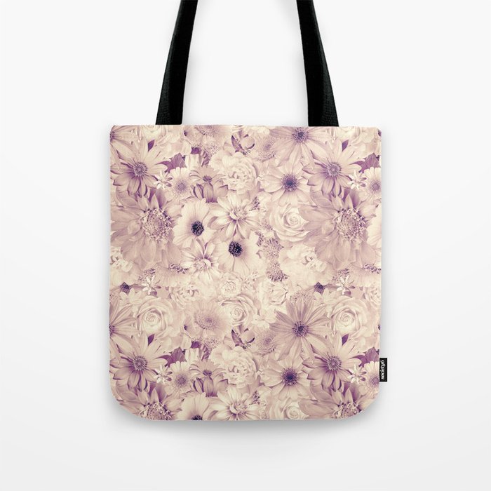 desert mist and purple floral bouquet aesthetic cluster Tote Bag