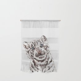 Baby White Tiger Wall Hanging