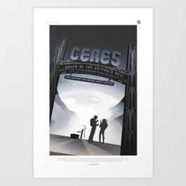 Ceres : Retro Space Galaxy Poster Art Print