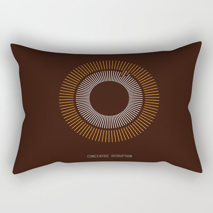 Concentric Disruption 2 Rectangular Pillow