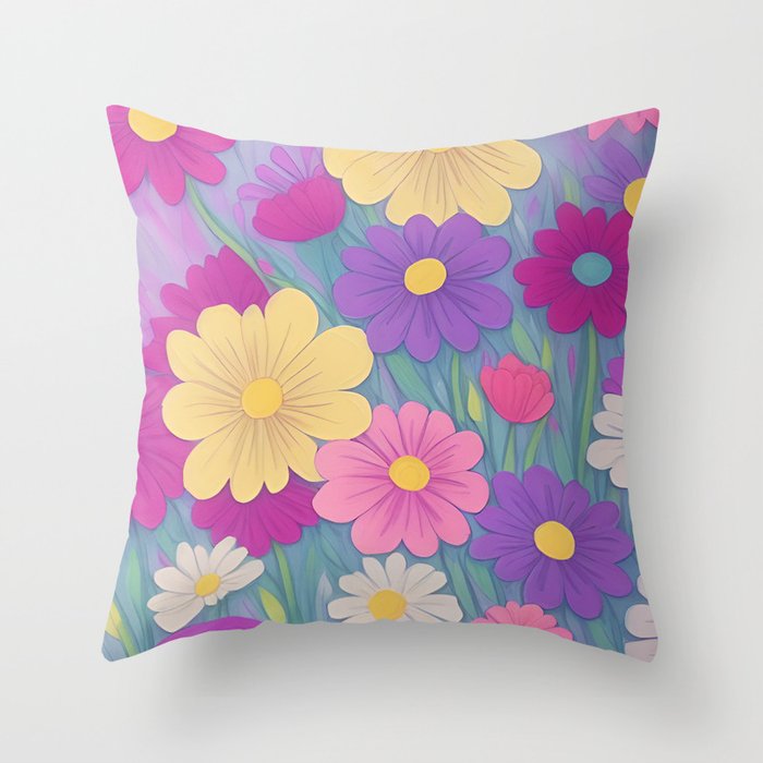 Pastel Summers  Throw Pillow