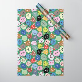 Cat Heads Pattern Wrapping Paper