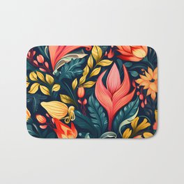 Exquisite Floral Interior Design - Embrace Nature's Beauty in Your Space Bath Mat