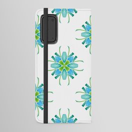 Green Flowers Android Wallet Case