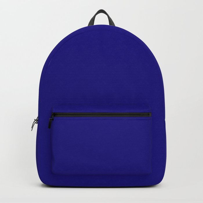 Dark Imperial Blue solid color modern abstract pattern  Backpack
