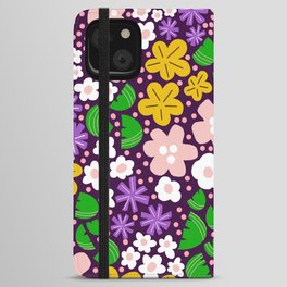 Purple Flower Bloom iPhone Wallet Case