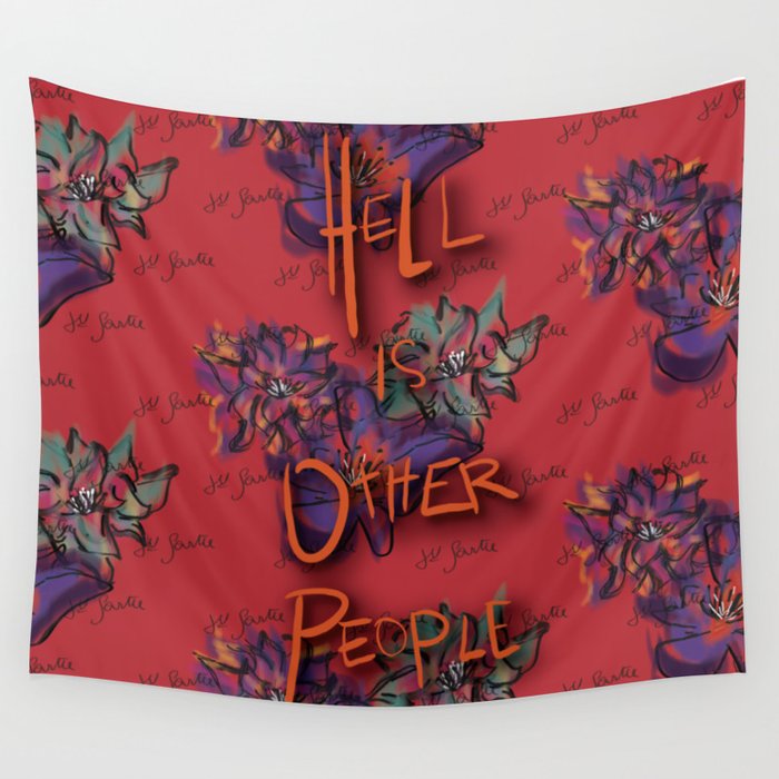 Hell is Other People Wall Tapestry