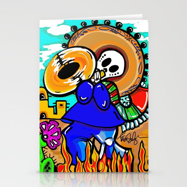 Day of the dead - MARIACHI Stationery Cards