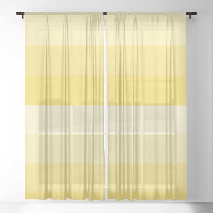yellow sheer curtains with valance