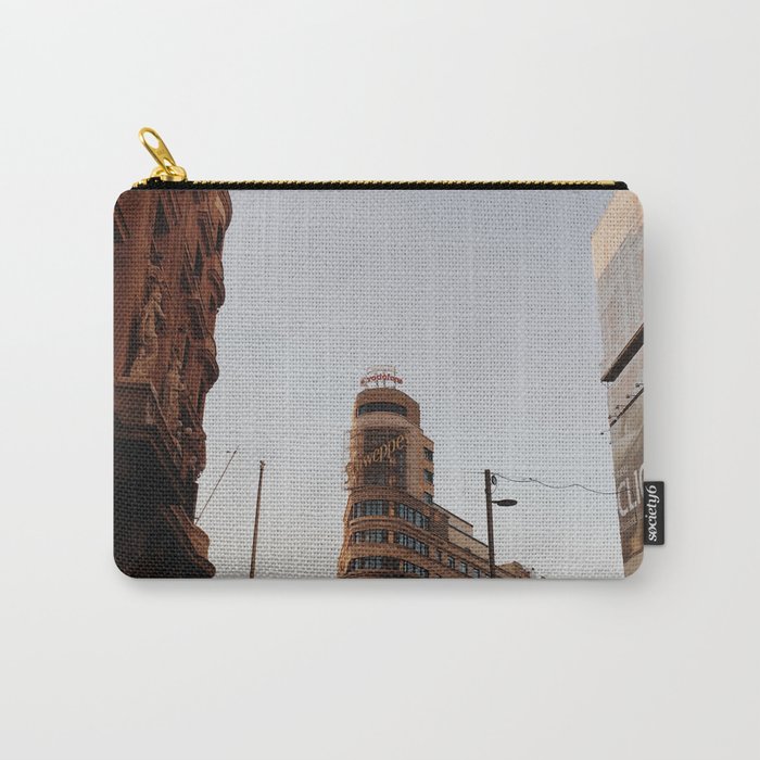 Spain Photography - Down Town In The Bright Evening Carry-All Pouch
