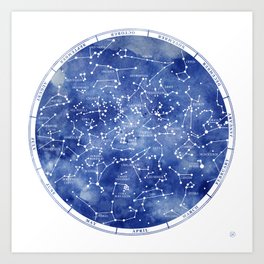 Star Map II Art Print