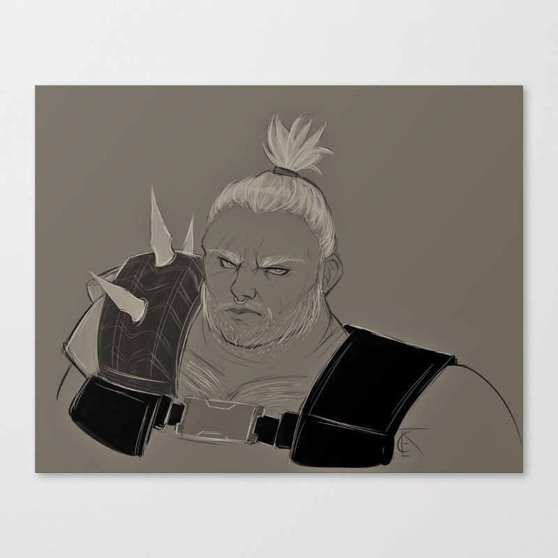 Roadhog Without His Mask Canvas Print By Certibbs Society6 Roadhog is a tank hero in overwatch. roadhog without his mask canvas print by certibbs