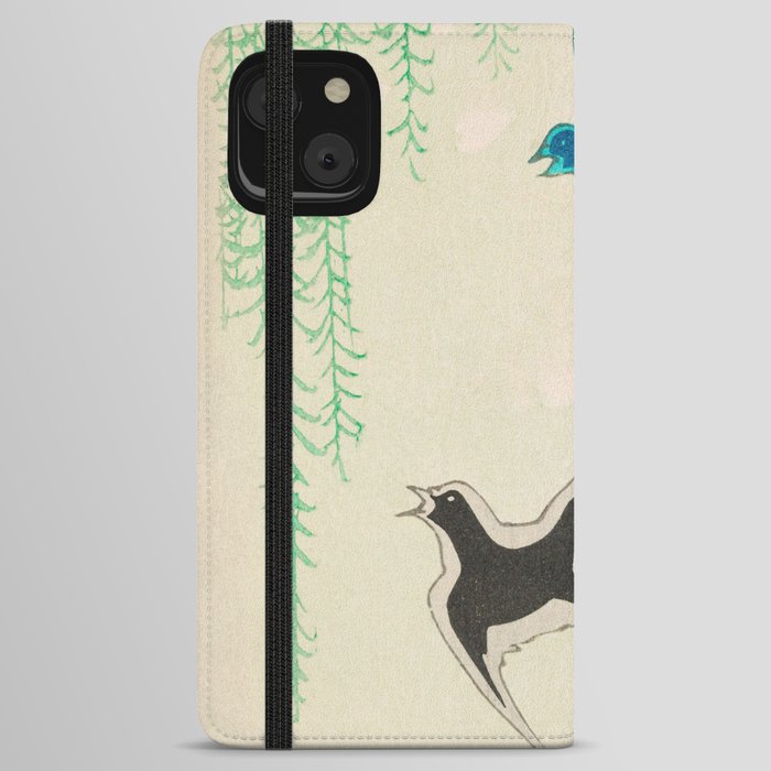 Spring Swallows on Willows Vintage Japanese Bird iPhone Wallet Case