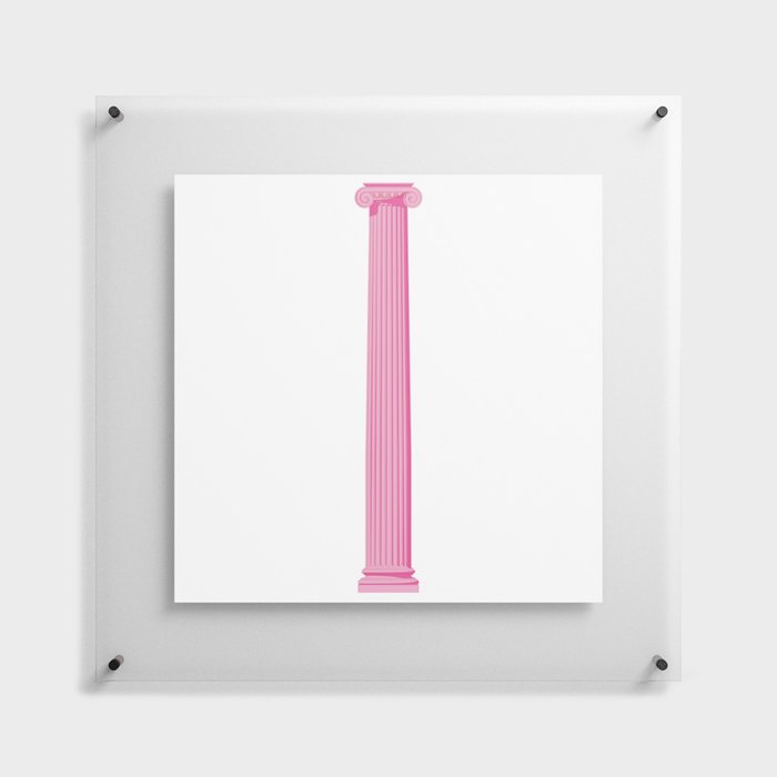 Iconic Pink Ionic Column Floating Acrylic Print