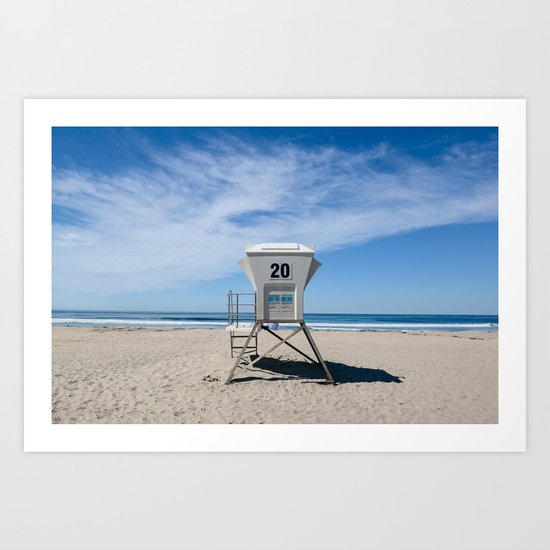 California Beach Day II Art Print