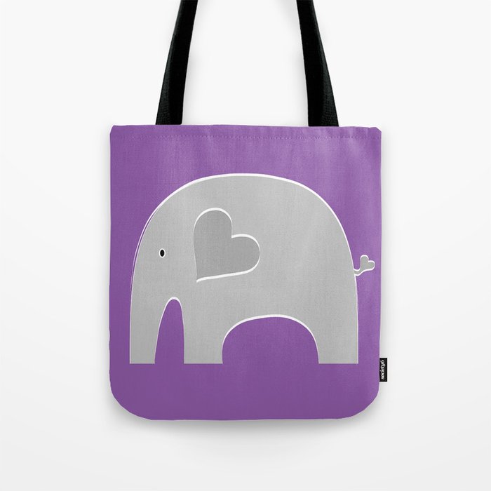 Purple Safari Elephant 2 Tote Bag